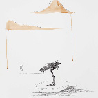 Lin Guocheng, Unreal Boat, Watercolour, Pen and Ink on Paper, 120cm x 100cm, 2011